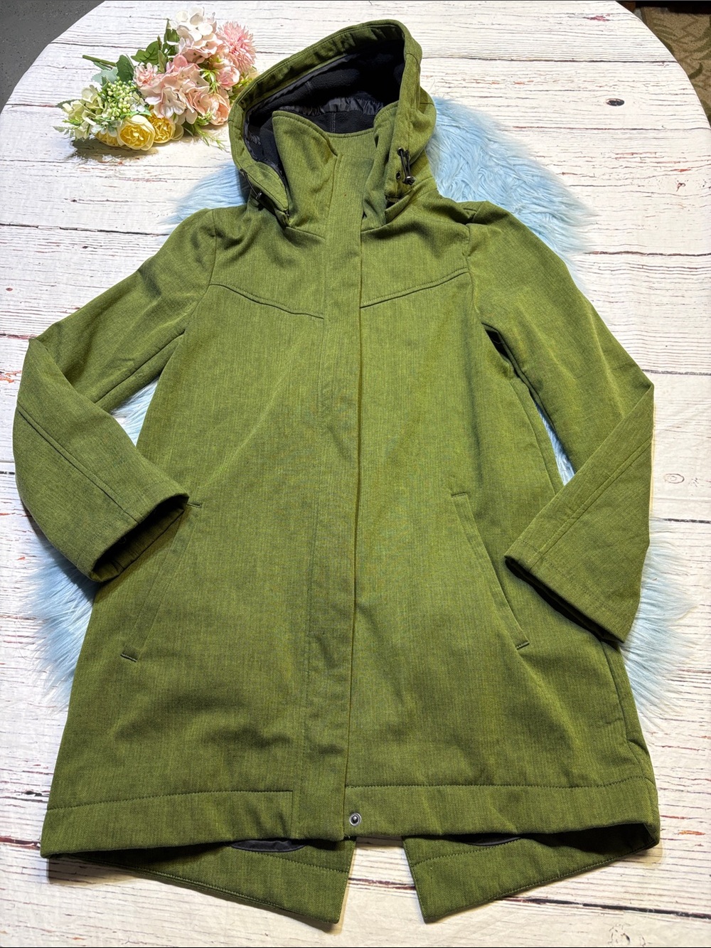 Mia Melon Green Black Chevron Jacket sz S